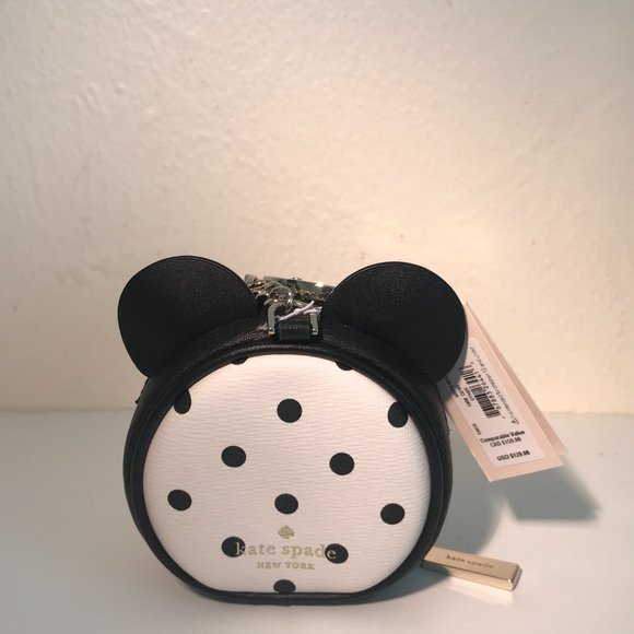 Kate Spade x Disney Minnie Mouse Polka Dot Red Bow Coin Purse - Picture 2 of 4